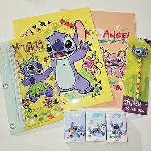 Disney Stitch and Angel 7 Piece Stationery Set -  NIP * LAST ONE
